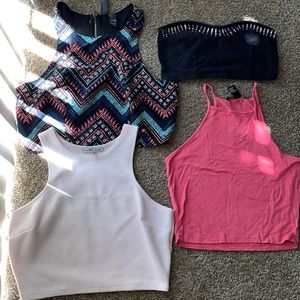 4 for $6 crop tops